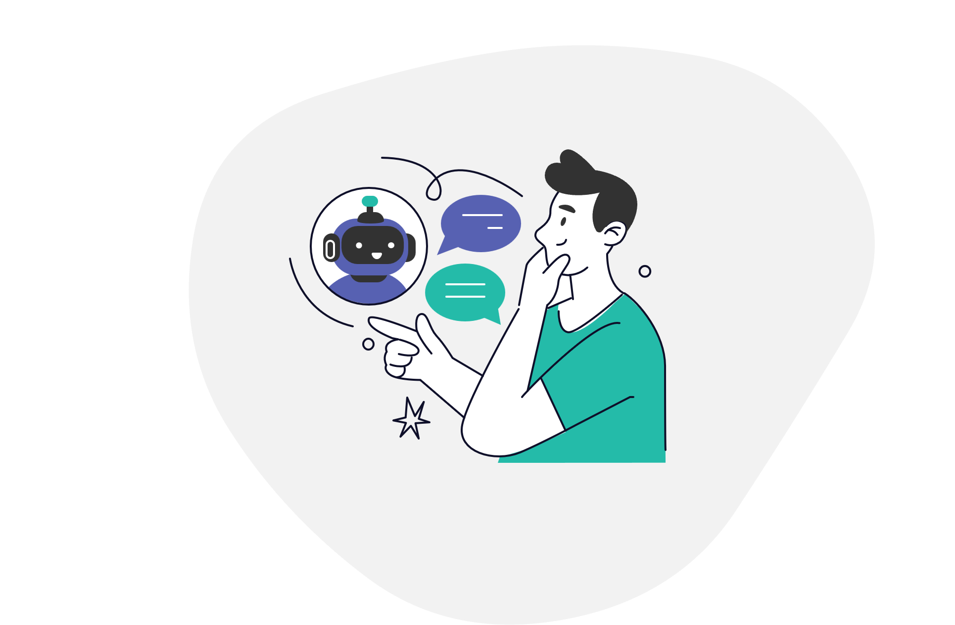 AI-teach illustration representing pioneering teachers sharing perspectives on AI in education
